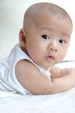 face of asian baby clipart