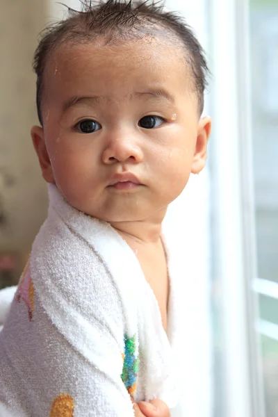 Rosto de bebê asiático — Fotografia de Stock