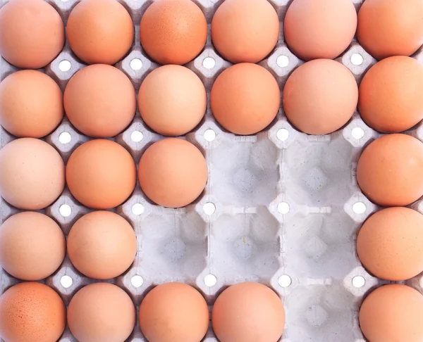 Eggs in paper packaging — Stock Photo, Image