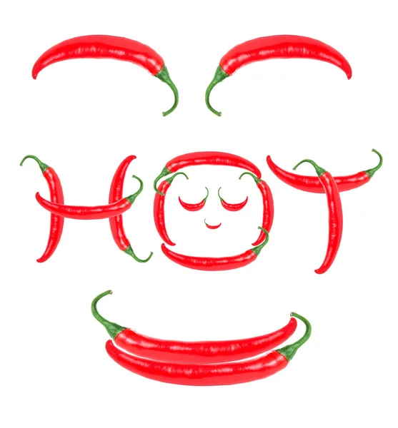 Twarz red hot chili — Zdjęcie stockowe