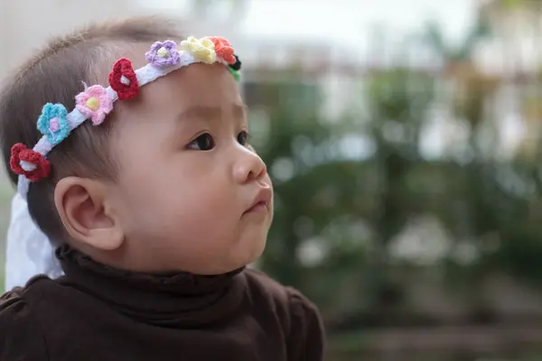 Face of asian baby — Stock Photo, Image