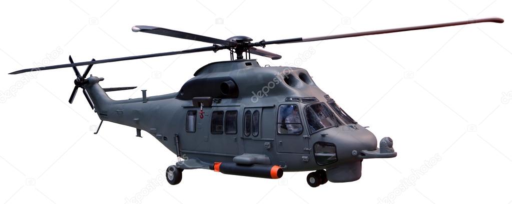 helicopter isolated white