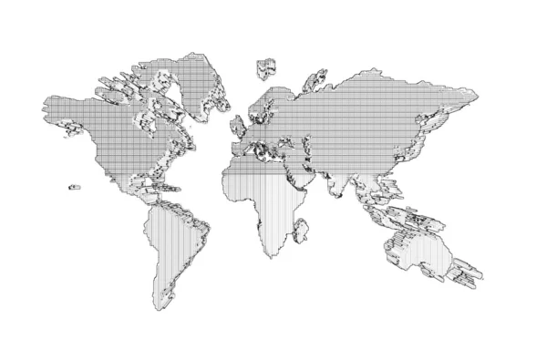 Mapa świata — Zdjęcie stockowe