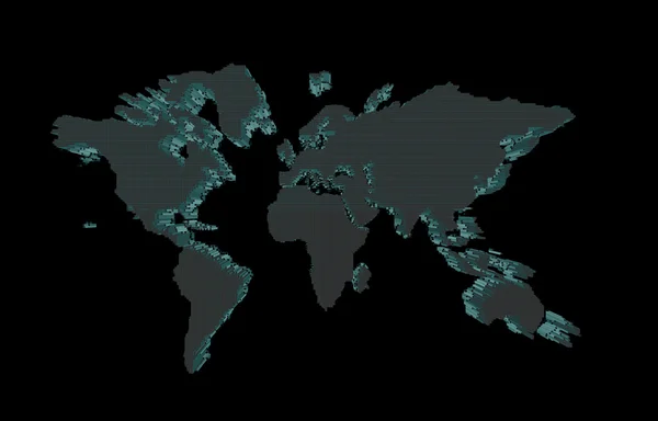 世界地图 — 图库照片