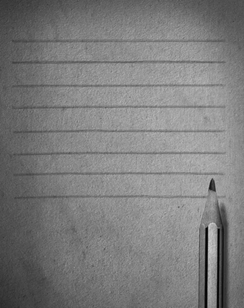 Pencil and paper with line — Stock Photo, Image