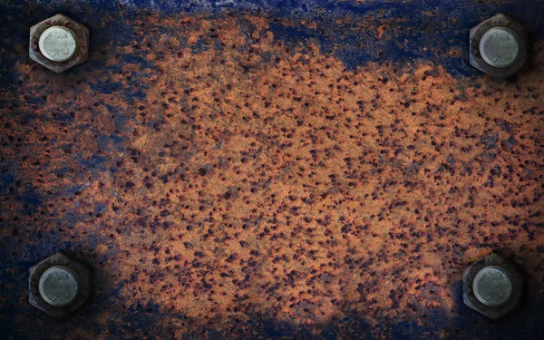 Texture of rust on metal lock by knot — Stock Photo, Image