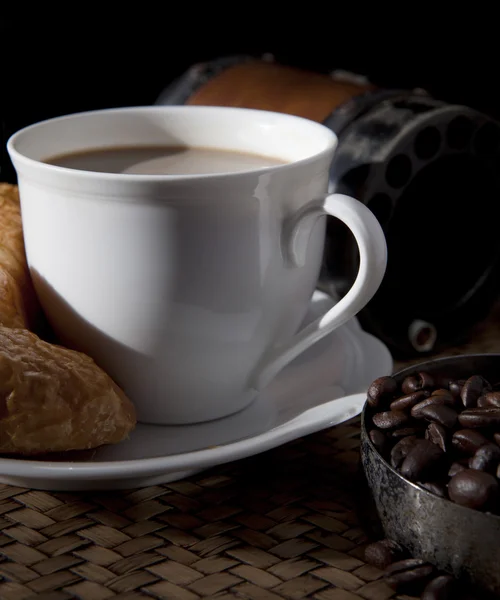 Caffè e colazione pasto — Foto Stock