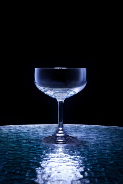 Champagne glass on black — Stock Photo, Image