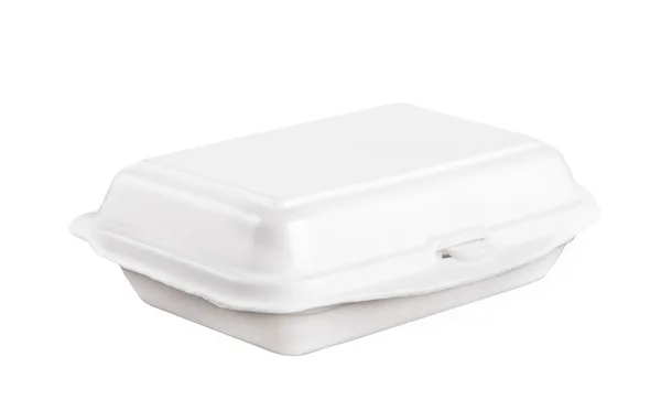 Caja de espuma blanca aislada en blanco — Foto de Stock