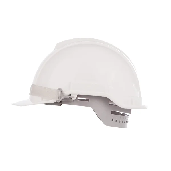 Side view of white safety helmet isolated background — Stock Photo, Image