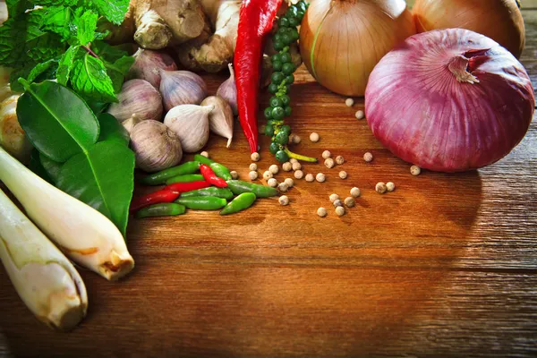 Thaise keuken voedsel spice kruid voor het koken van oorspronkelijke Oost-voedsel s — Stockfoto