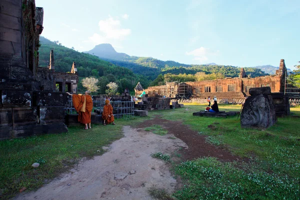 座 wat phu 占巴塞老挝两个老挝世界文化遗产之一的南部 — 图库照片