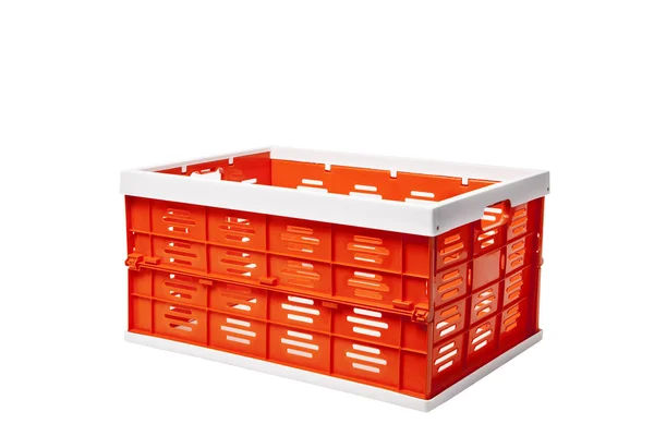 Plastic container basket isolated white background — Stock Photo, Image