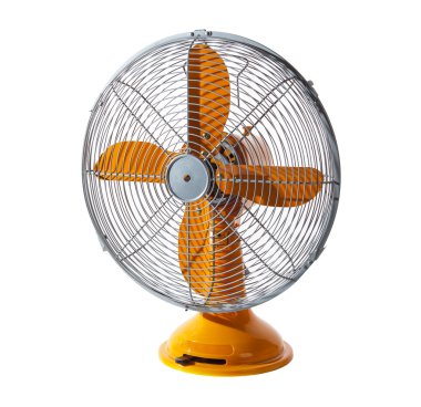 eski izole klasik vintage ve retro elektrikli fan beyaz backgr