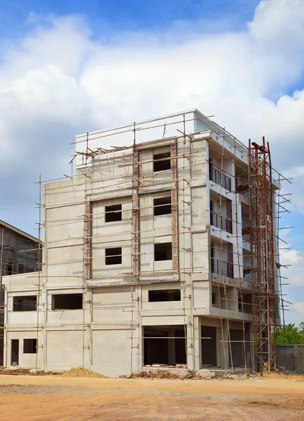 Estrutura do uso da construção civil para a indústria da construção e negócio de gestão de terras, tema imobiliário — Fotografia de Stock