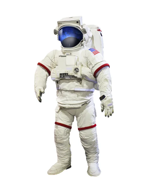 Traje de presión de astronauta Nasa con reflexión espacial de galaxias en mas —  Fotos de Stock