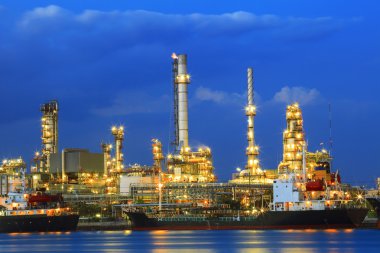 ağır sanayi arazi scape petrokimyasal rafineri tesisi ile