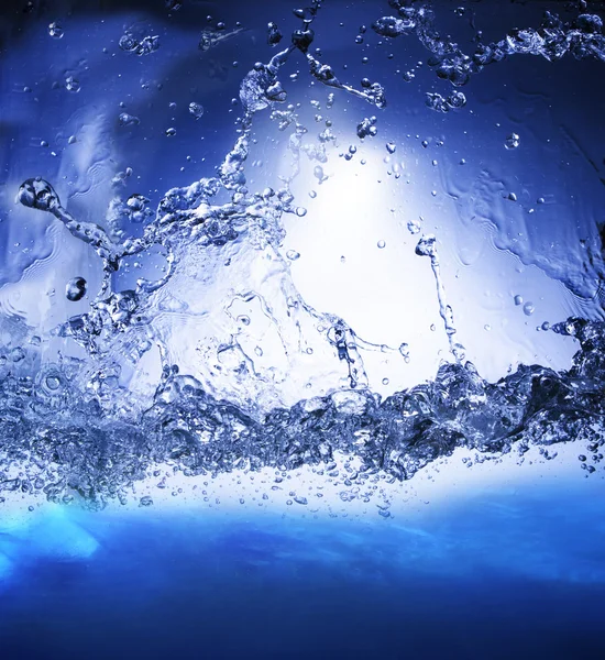 Splashing blue water use as nature background ,backdrop and natu — Stock Photo, Image