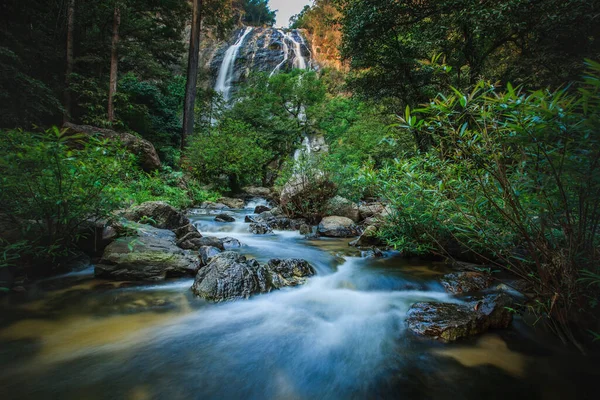 Belas Cachoeiras Klong Lan Parque Nacional Norte Tailândia — Fotografia de Stock