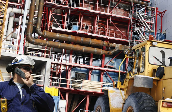 Trabajadores de la industria y fábrica de construcción — Foto de Stock