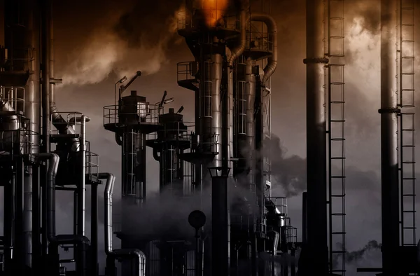 Oil, gas and fuel refinery industry — Stock Photo, Image