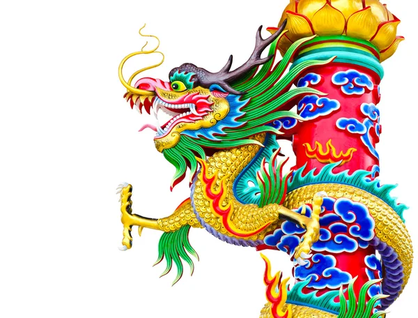 Chinese stijl draak standbeeld — Stockfoto