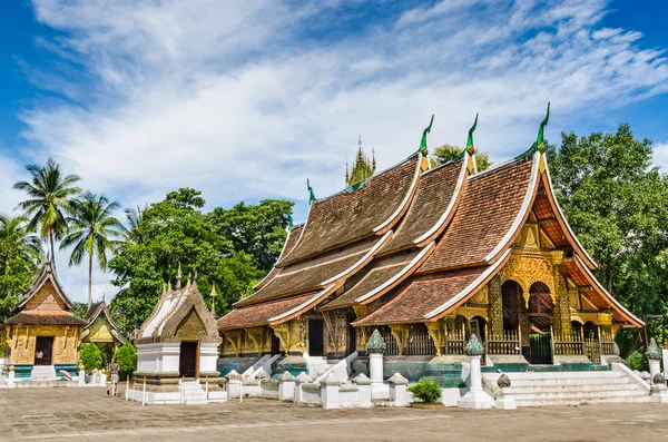 Wat xieng thong, boeddhistische tempel in luang prabang werelderfgoed — Stockfoto