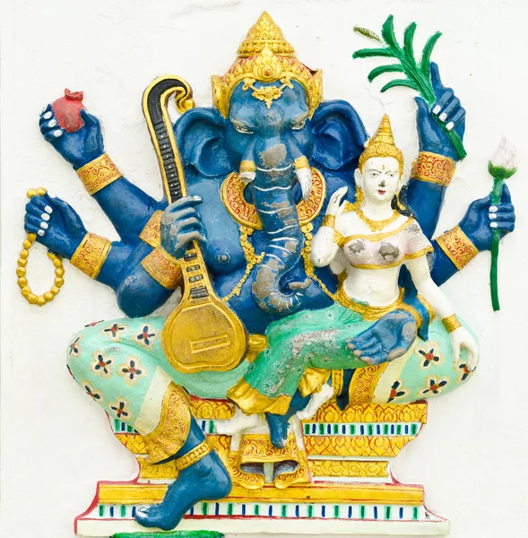 成功 8 32 姿势的神。印度或印度教神象头神 avat — 图库照片