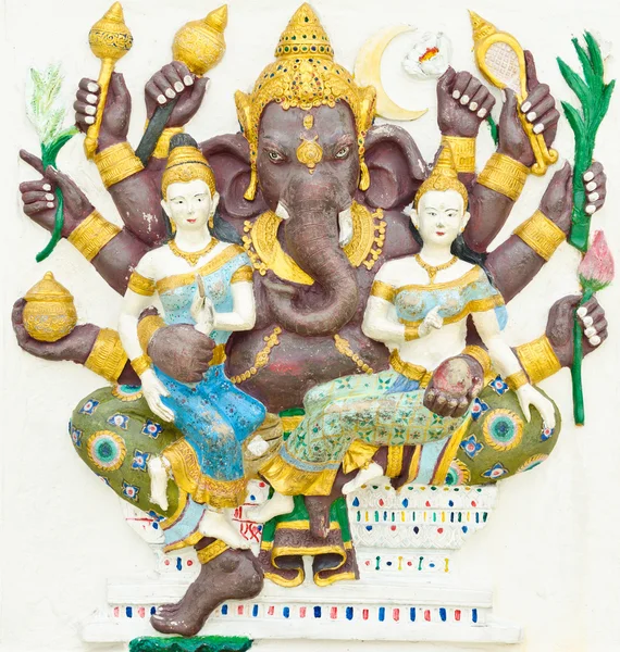 Gud framgång 12 av 32 kroppshållning. indiska eller hinduiska guden ganesha ava — Stockfoto