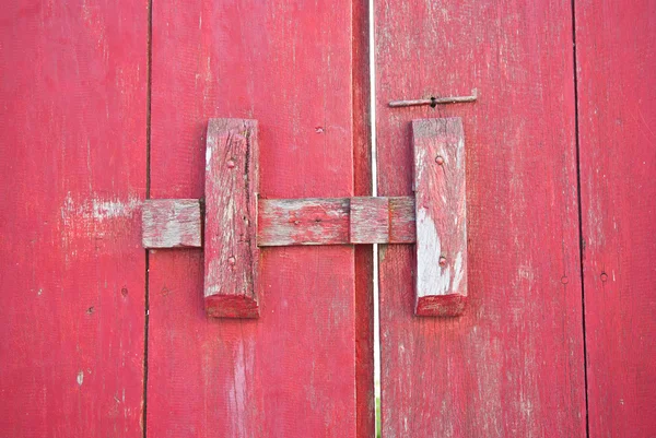 Rote alte Tür — Stockfoto