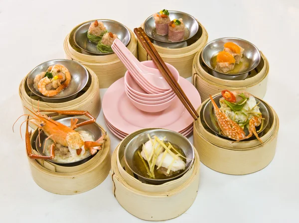 Diverse dim sum — Stockfoto