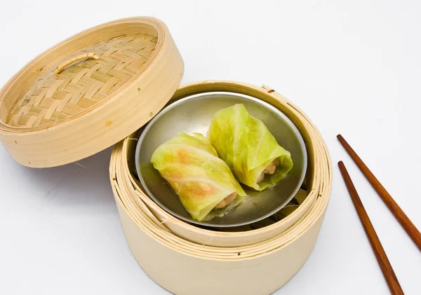 Çince buğulanmış dim sum lahana — Stok fotoğraf