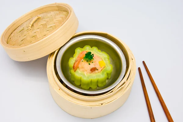 Chinese steamed dimsum Bitter melon — Stock Photo, Image