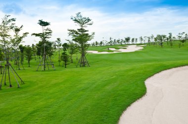 golf sahası peyzaj