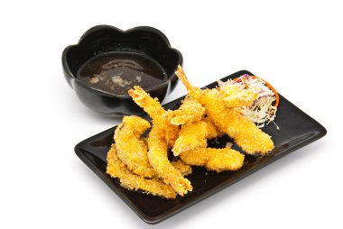 ile sebze kızarmış karides