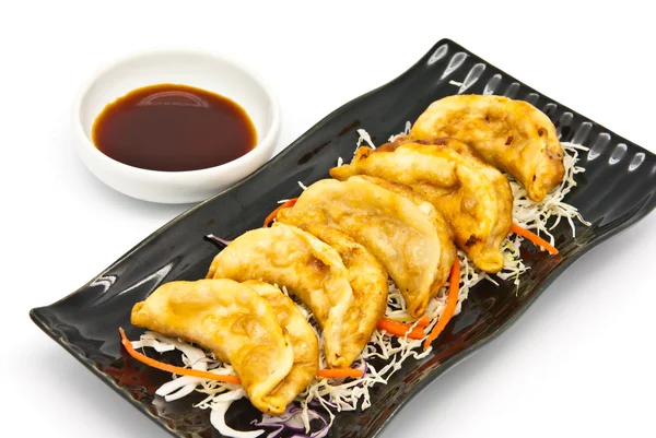 Fried Dumplings Chinese Style Cuisine — Stock Photo, Image