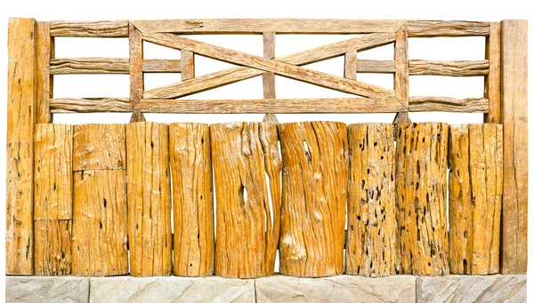 Cerca de madera vieja decorativa — Foto de Stock