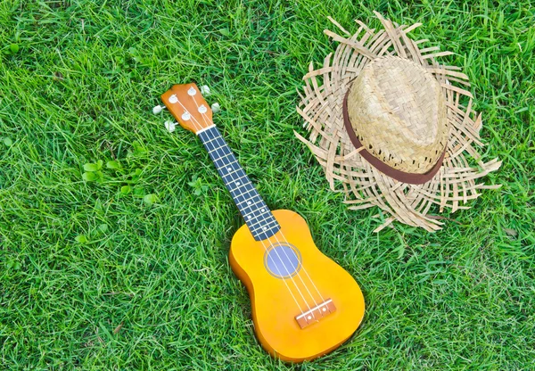 Ukelele con sombrero —  Fotos de Stock