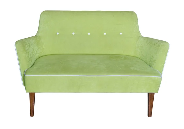 Groene sofa — Stockfoto