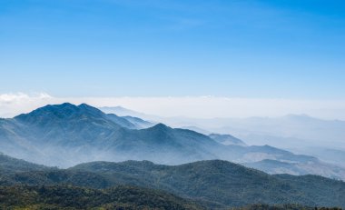 tropikal Dağı'nda sis