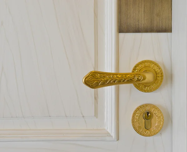 Golden door handle — Stock Photo, Image