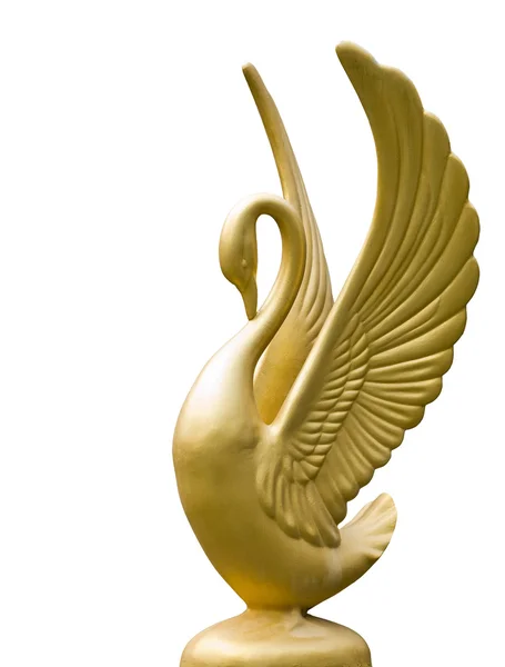 Золотий Лебедине статуя — стокове фото