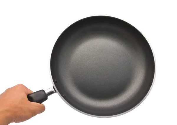 Black pan with handle — Stock Photo, Image