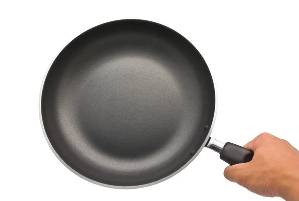 Black pan with handle — Stock Photo, Image