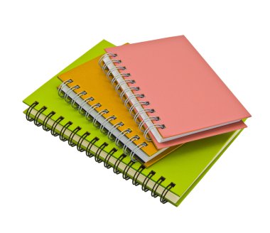 telli defter kitap veya Not defteri yığını