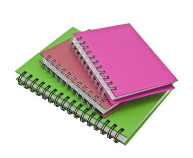 telli defter kitap veya Not defteri yığını