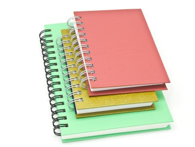 telli defter kitap veya Not defteri yığını