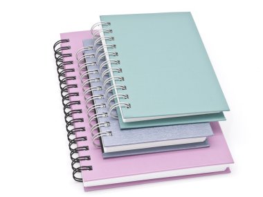 telli defter kitap veya Not defteri yığını