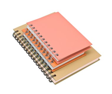 telli defter kitap veya Not defteri yığını