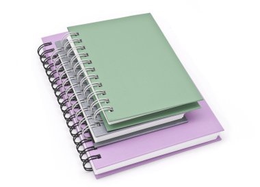 telli defter kitap veya Not defteri yığını